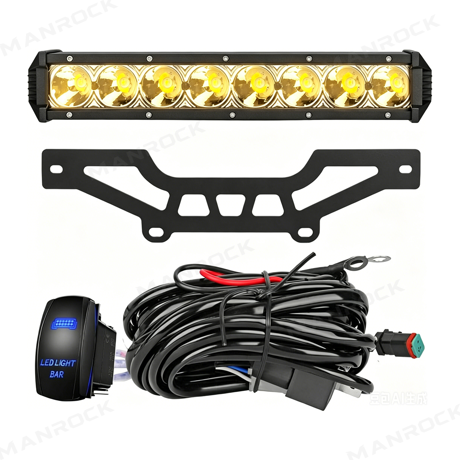 UTV LED Shock Tower Light Bar with Mount Bracket Spotlight for Can-Am Maverick X3