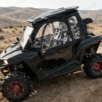 UTV Soft Cab Enclosure Upper Doors with Zipper Side Windows 2PCS for Polaris RZR