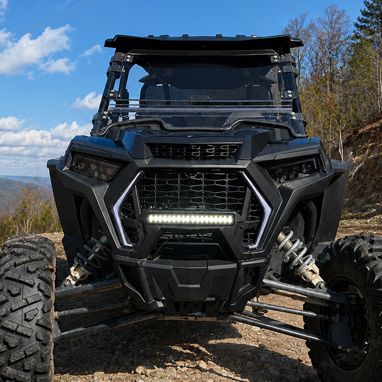 UTV Hood Scoop ABS Air Intake Cover Replacement for Polaris RZR