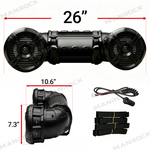 ATV/UTV 6.5‘’ Sound Bar 20 RGB Light Modes Speaker Sound System with Powerful Tweeters