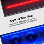 6 Speaker 26'' RGB Sound Bar Audio System for Can-Am Maverick X3/ Polaris RZR, Fits 1.75-2.25in Roll Cage