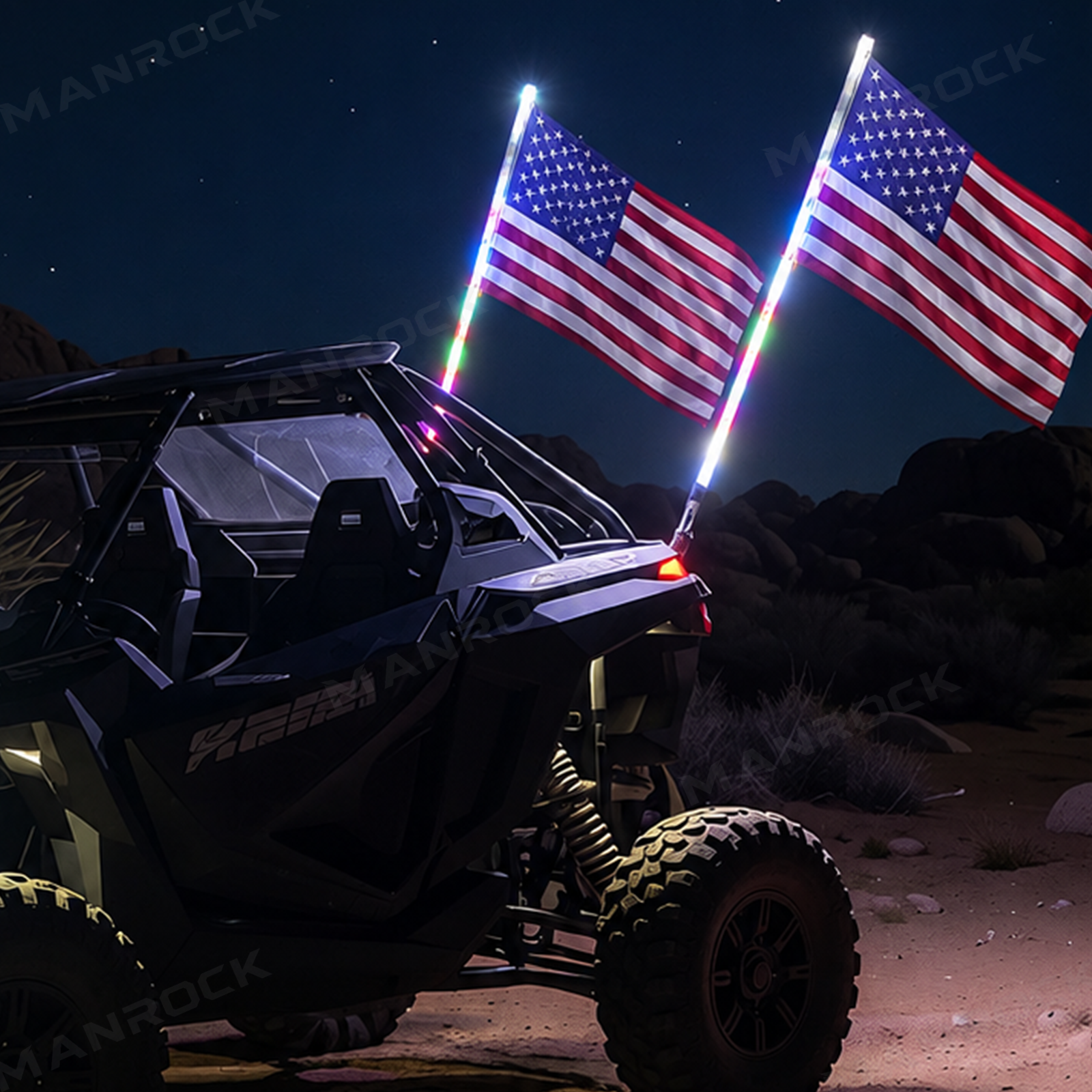 UTV / ATV Whip Lights RGB LED Flag Pole Light Universal Fit for Polaris / Can-Am