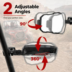 UTV Side Mirrors Rear View Mirrors Universal for Can-Am Maverick X3 / Polaris RZR, Fits 1.5-2 Inch Roll Cage