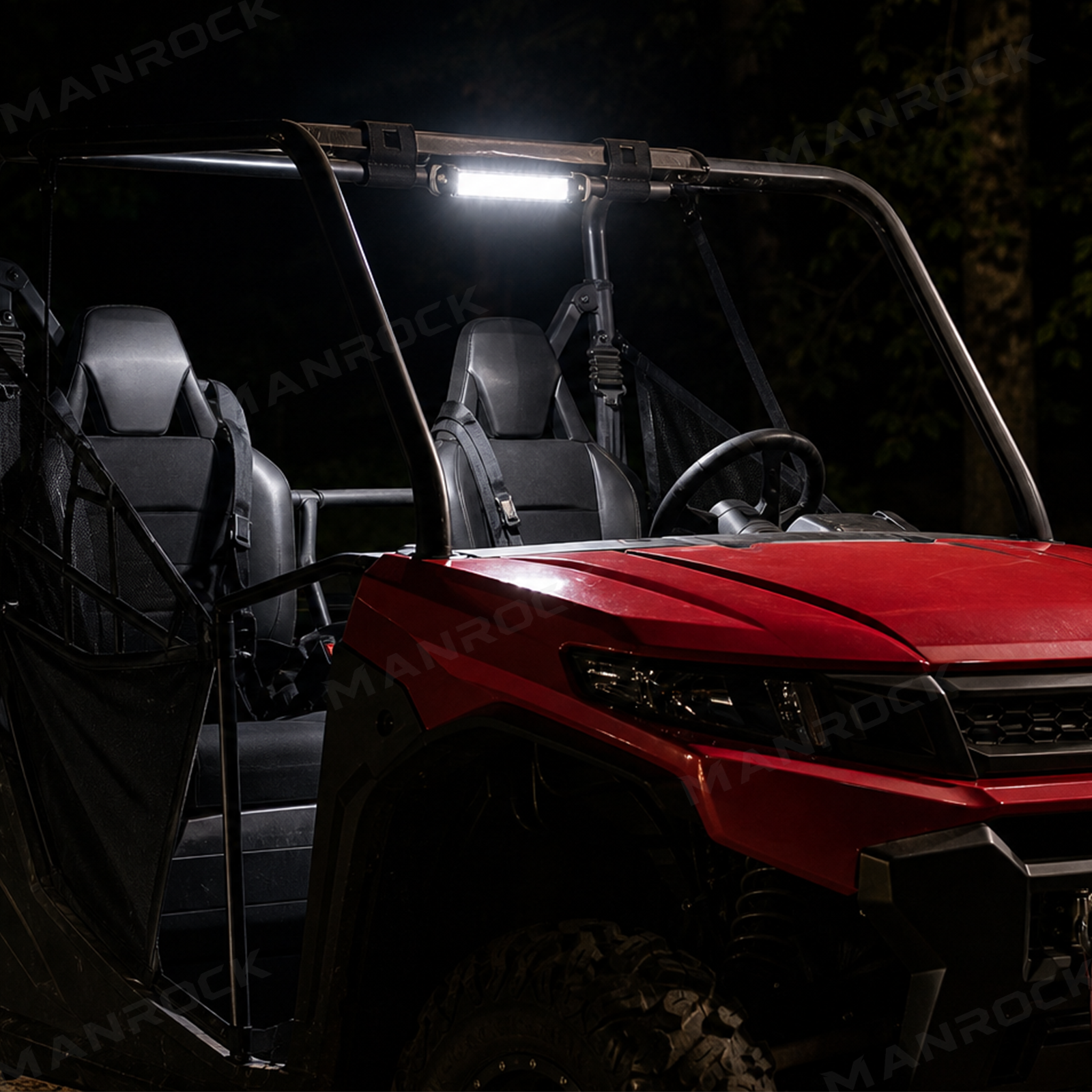 UTV ATV Dome Light Roll Bar Mount Interior LED Lights, Universal Fit for 1.5"–4" Roll Bars