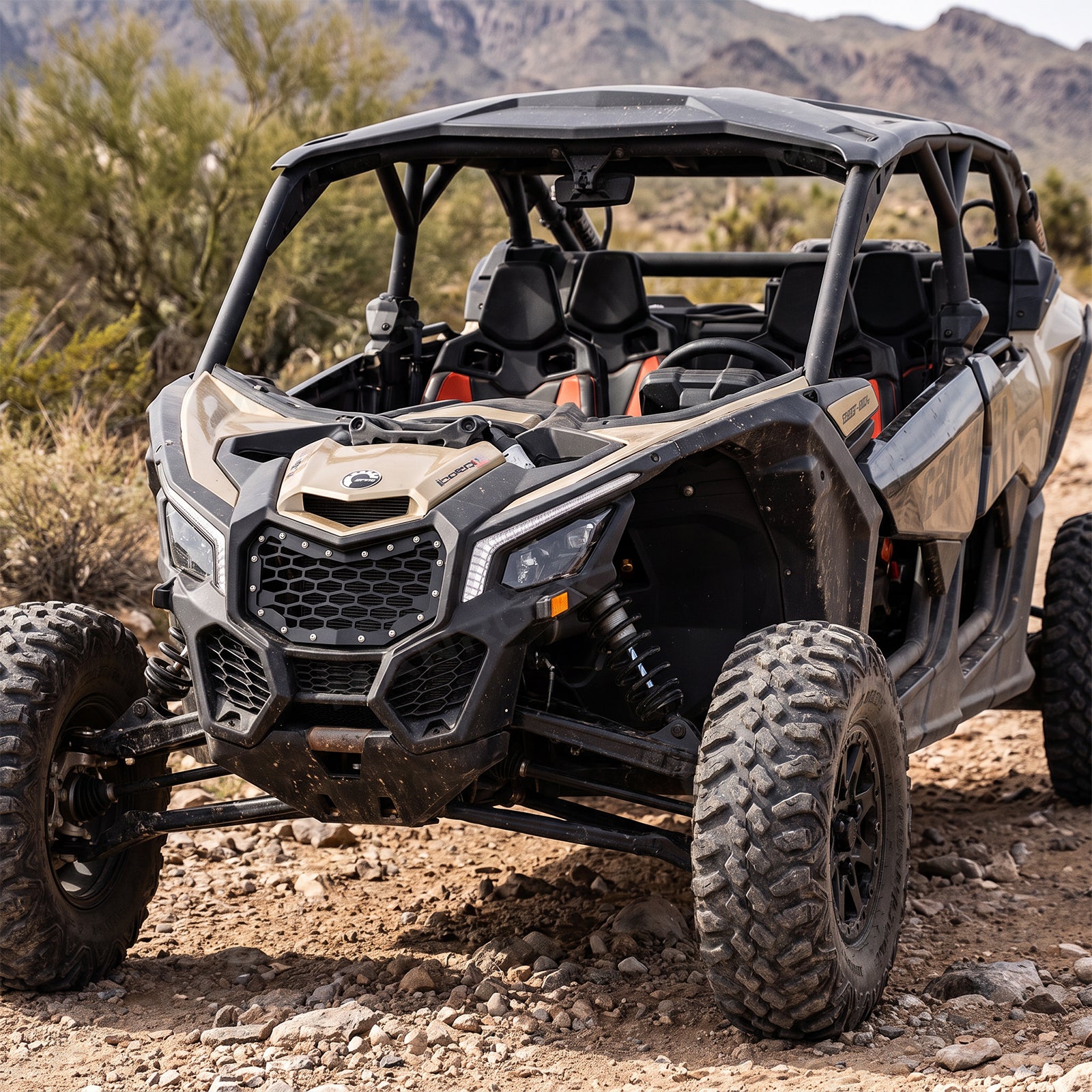 Front Grille Aluminum Radiator Grill Replacement for Can-Am  Maverick X3 / X3 Max