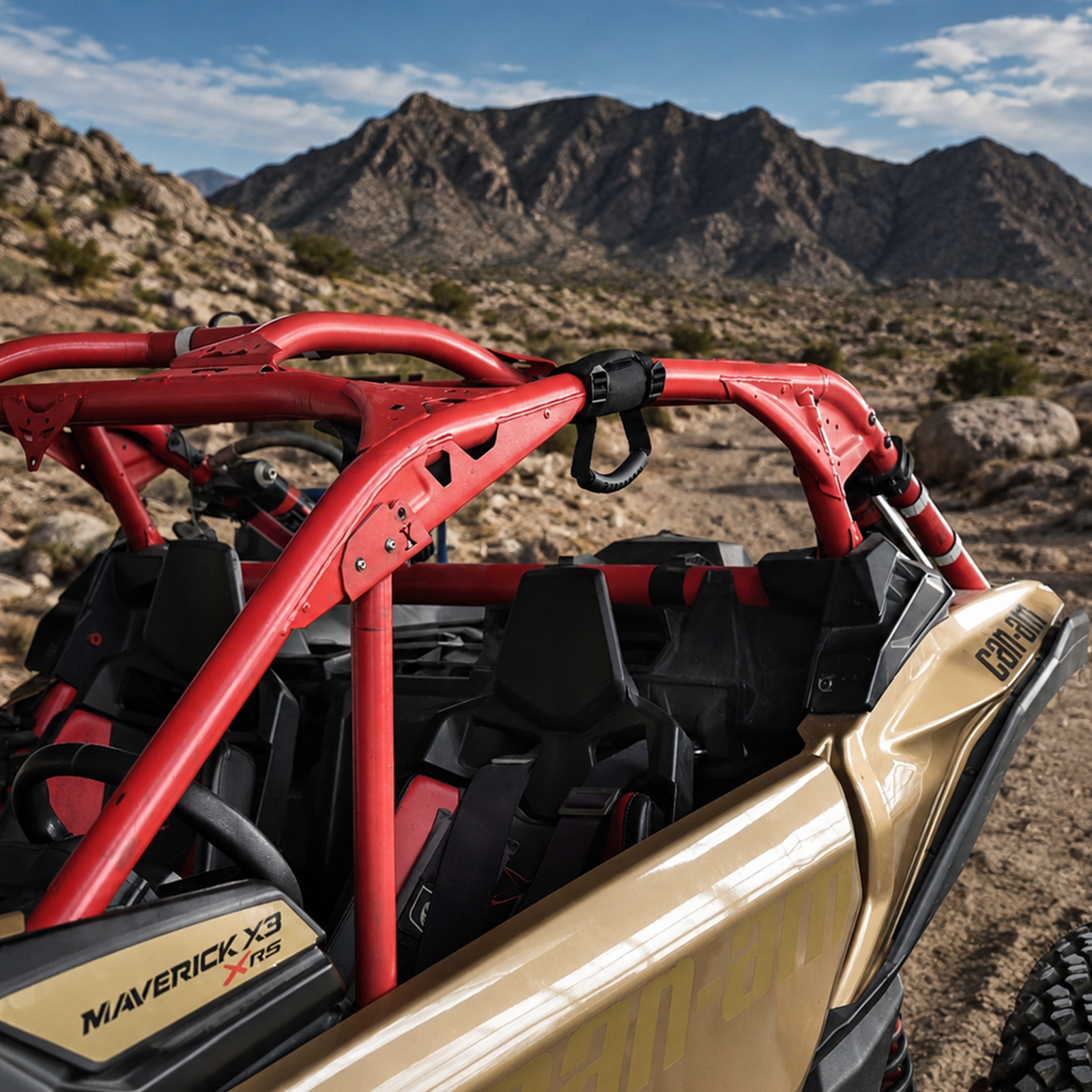 Roll Bar Grab Handles for Polaris/ Can-Am/ UTV, Universal Fit for 1.5"–1.75" Roll Bars
