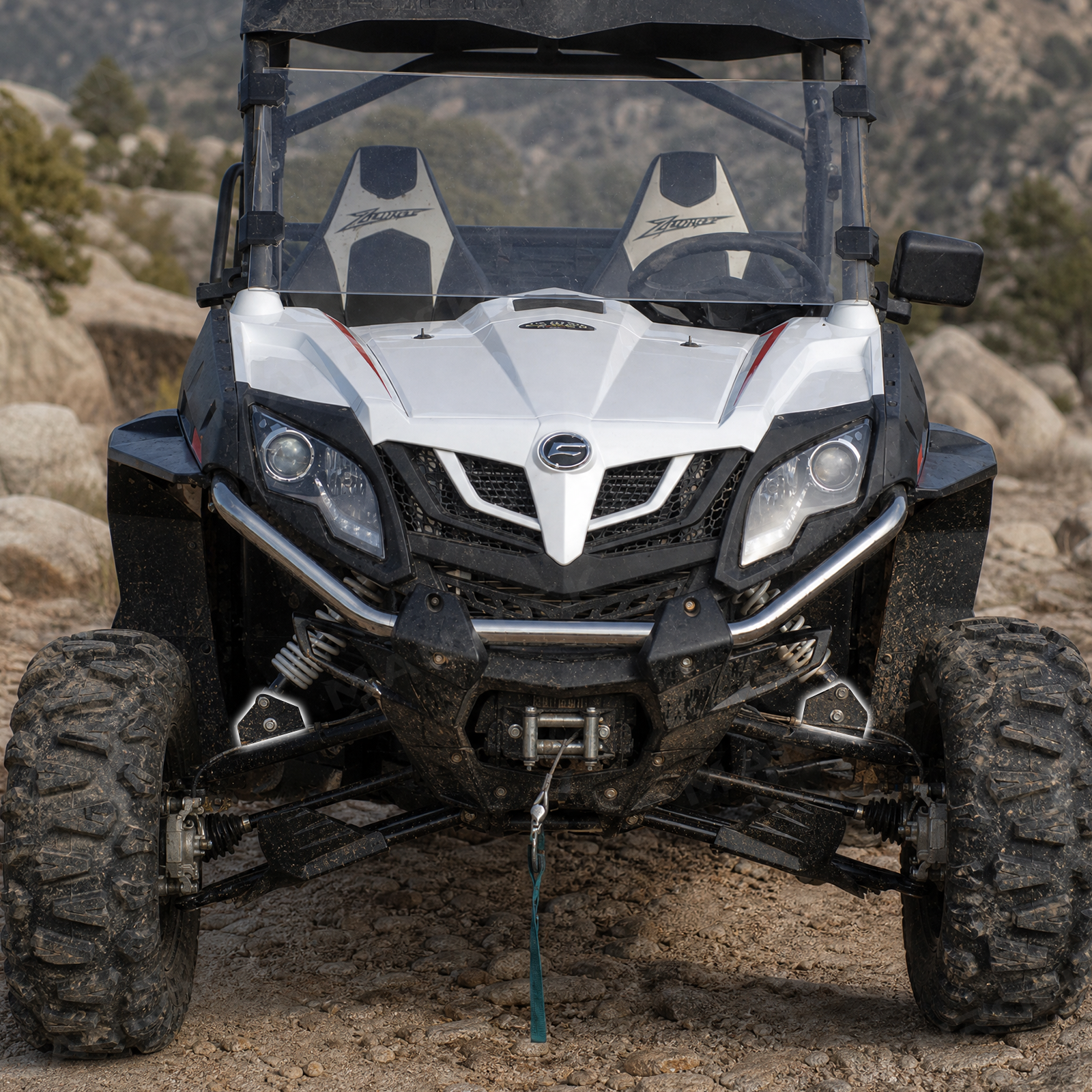 UTV 2 Inch Suspension Lift Kit Shock Relocation Brackets for Polaris RZR