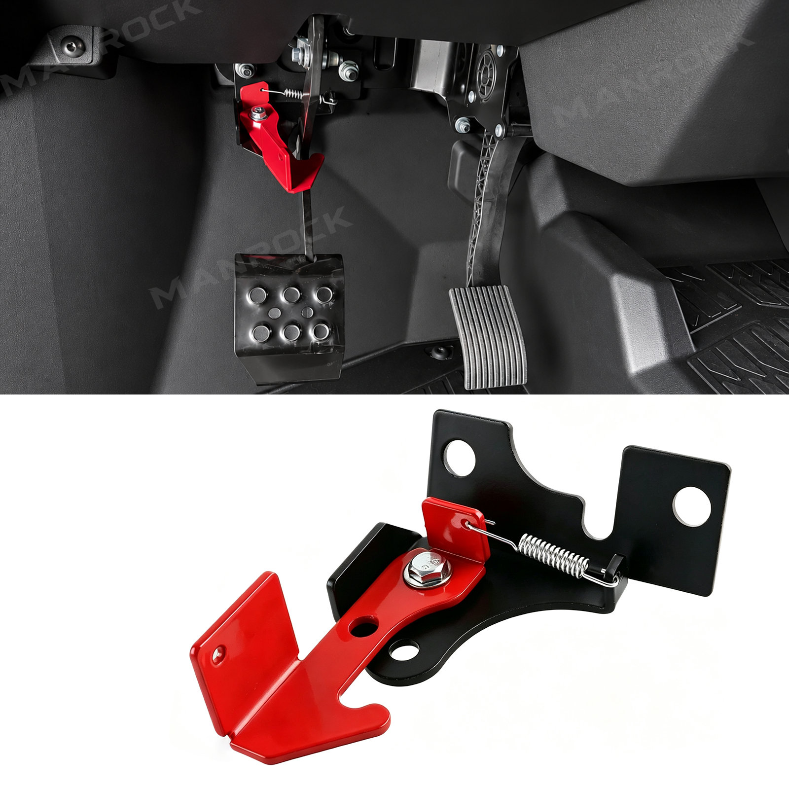 Spring Parking Brake Assist Brake Pedal Lock for Polaris RZR / Ranger