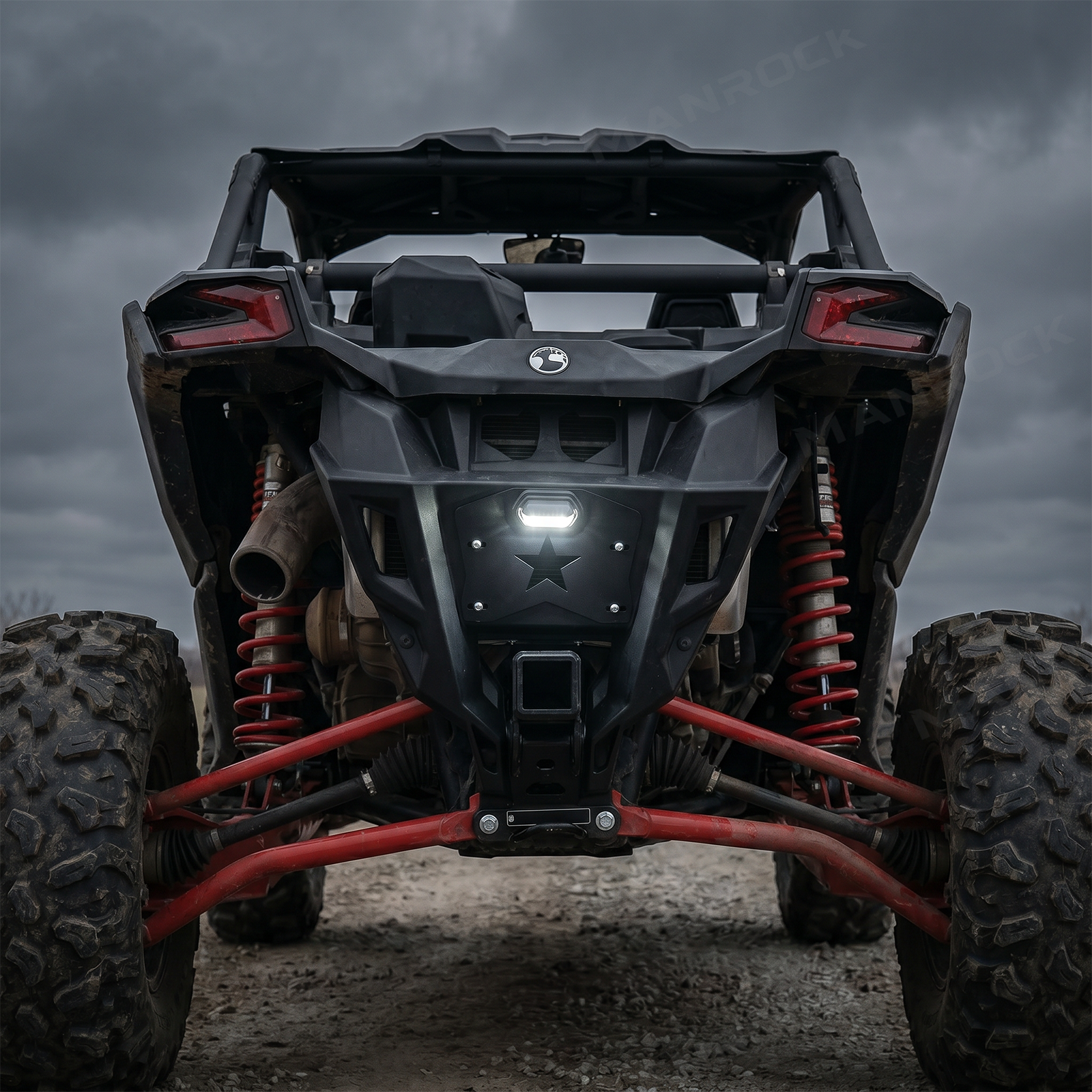 License Plate Frames with Light Rear License Plate Bracket Holder Universal Fit for UTV