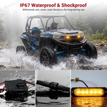 UTV ATV Turn Signal Kit with 110dB Horn Blinker Kit Universal Fit for Polaris / Can-Am / Teryx / CFMOTO