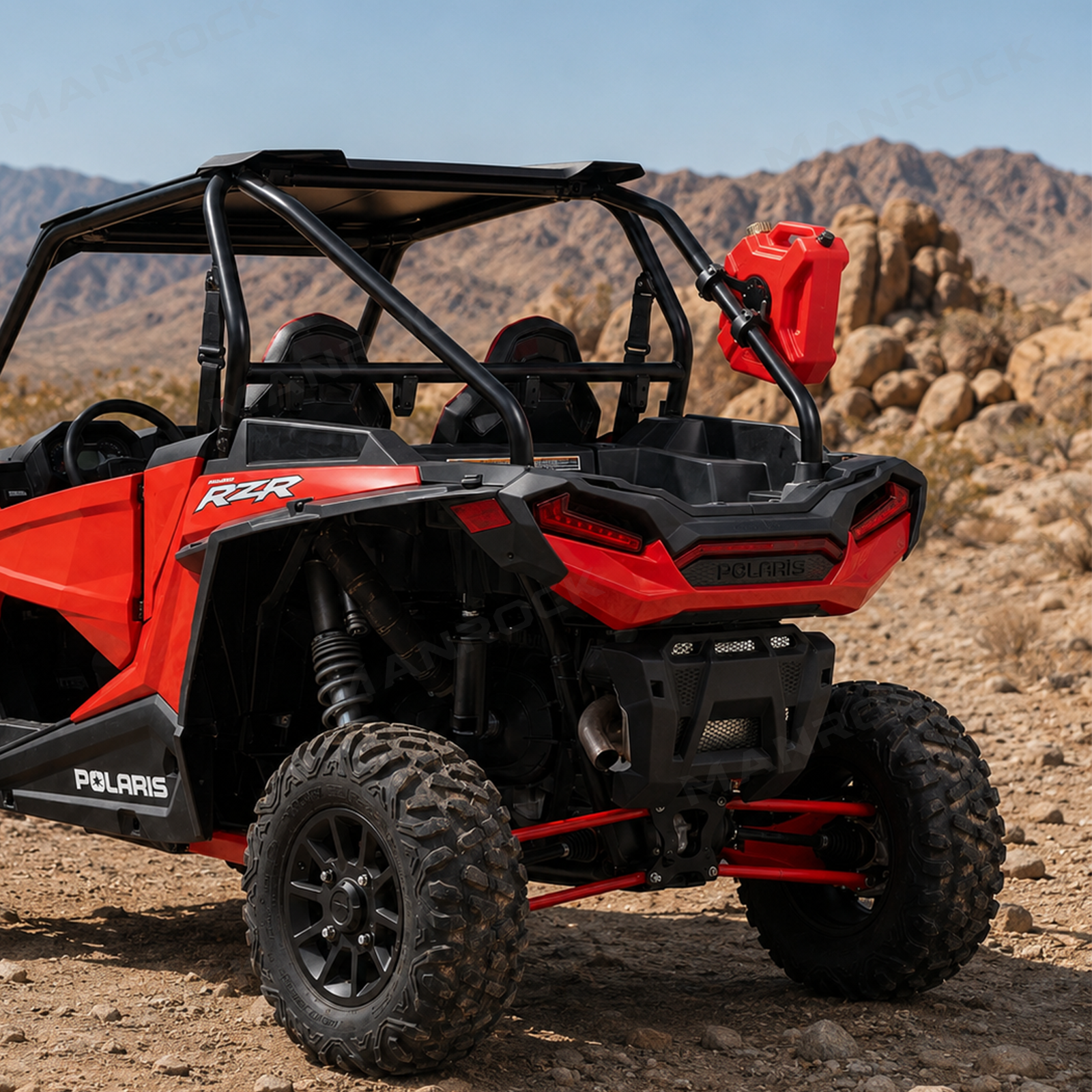 UTV ATV Gas Can Mount Adjustable Fuel Can Mount Tank Holder Universal Fit for 1.5"-2" Roll Cage