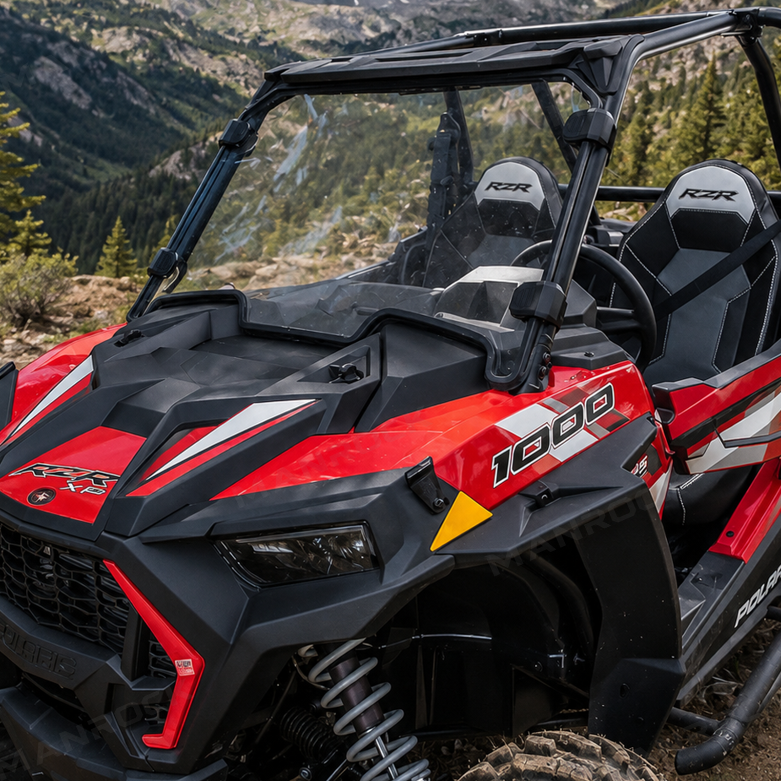 UTV Front Full Windshield Clear Acrylic Wind Deflector for Polaris RZR