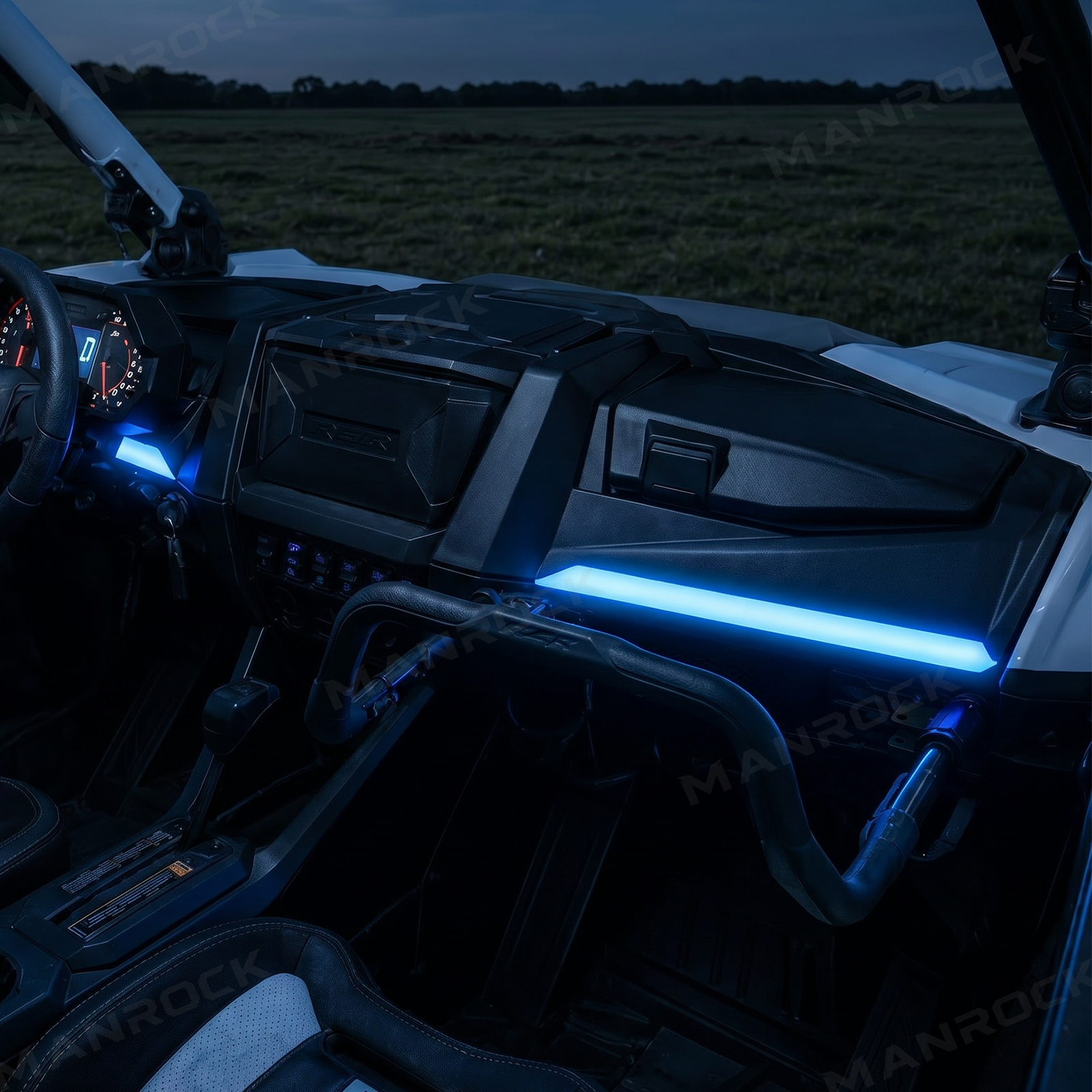 UTV 15" Dash Lights RGB Chasing Dashboard Light Bar Fit for Polaris RZR