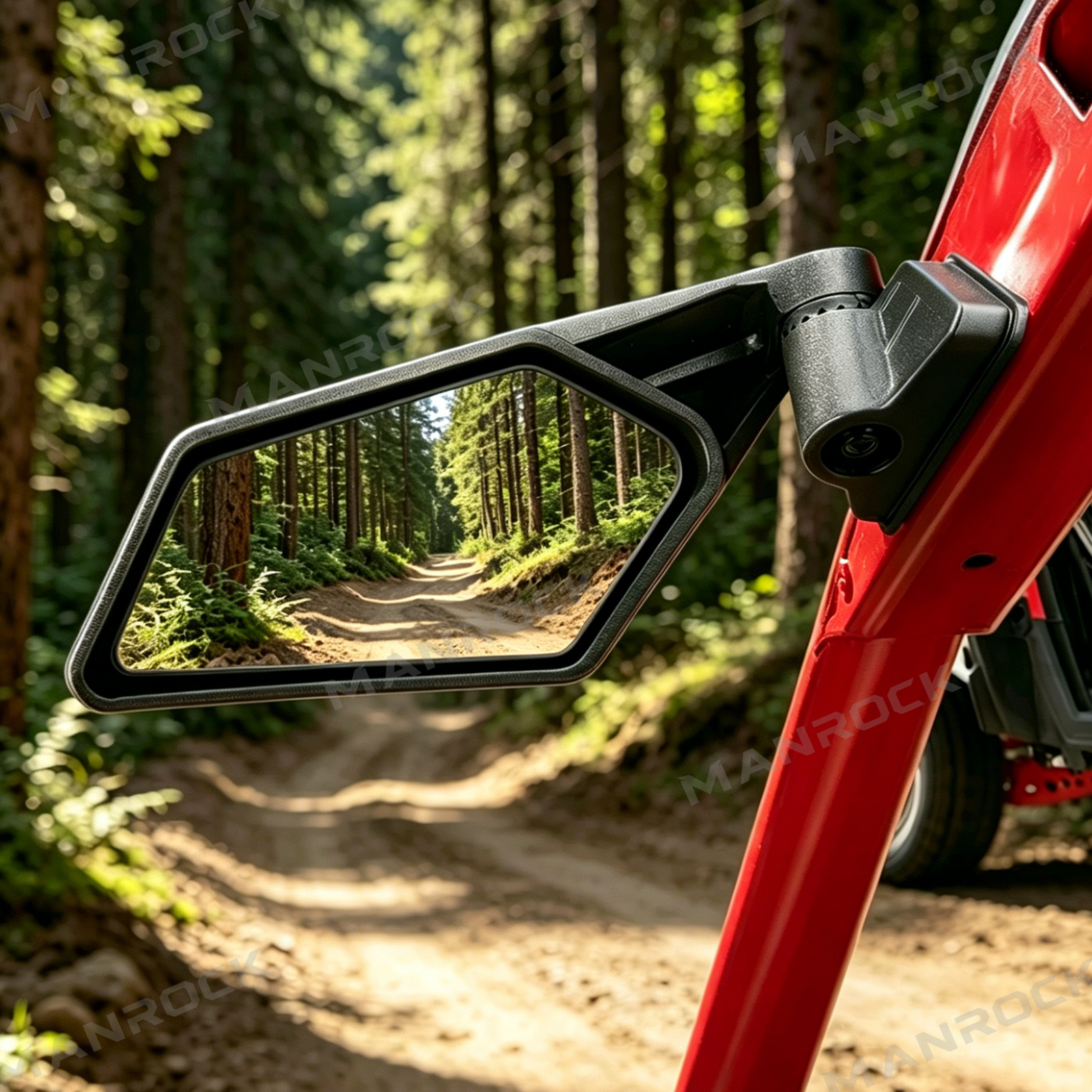 UTV Side Mirrors Folding Adjustable Side View Mirrors with Blind Spot Mirrors 2PCS for Can-Am Maverick X3 / X3 Max