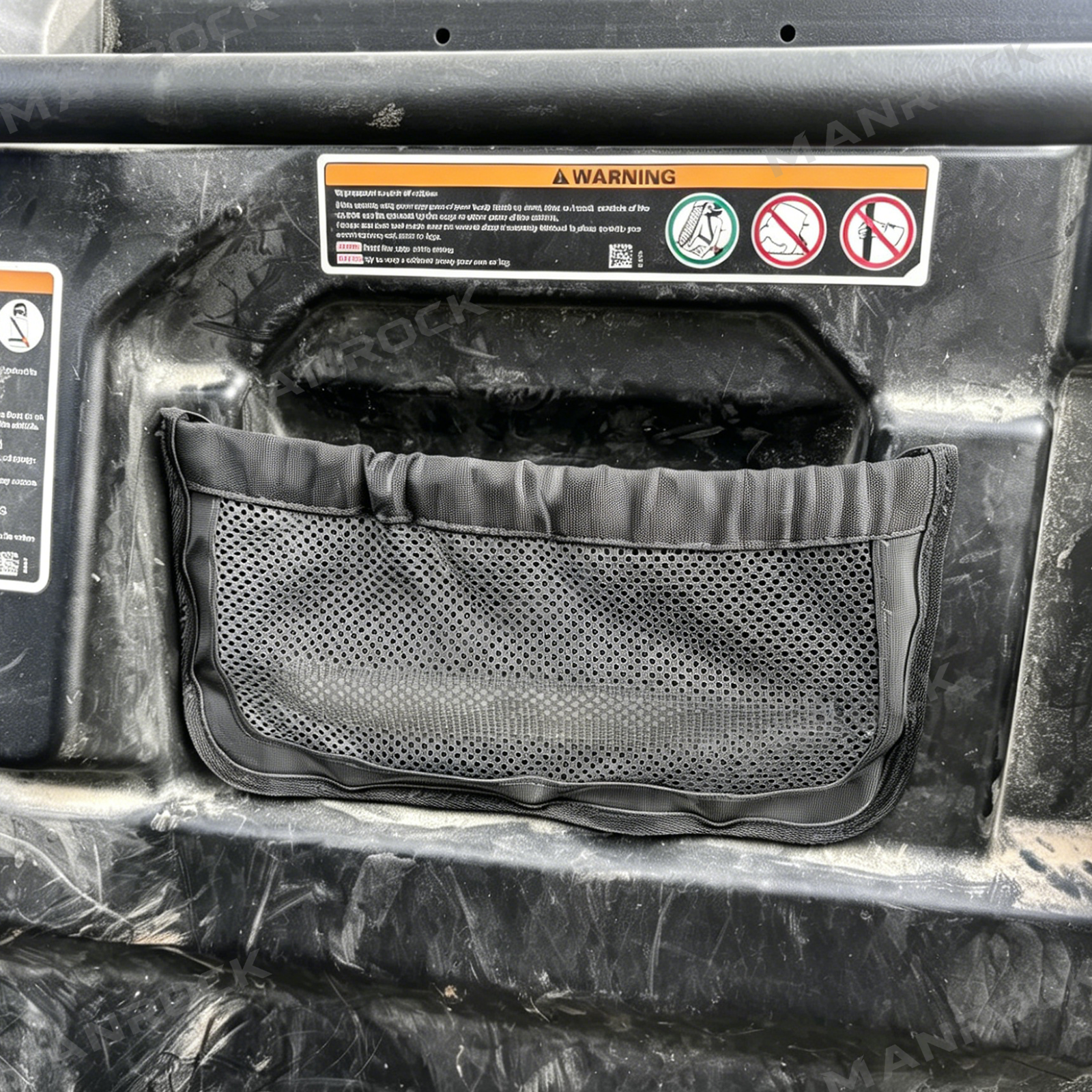 UTV Rear Backrest Storage Nets Backseat Organizer 2PCS for Can-Am Defender Max