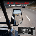 UTV Adjustable Rear Side View Mirrors with 360° Rotation & Telescopic Extension For Polaris / Can-Am / CFMOTO