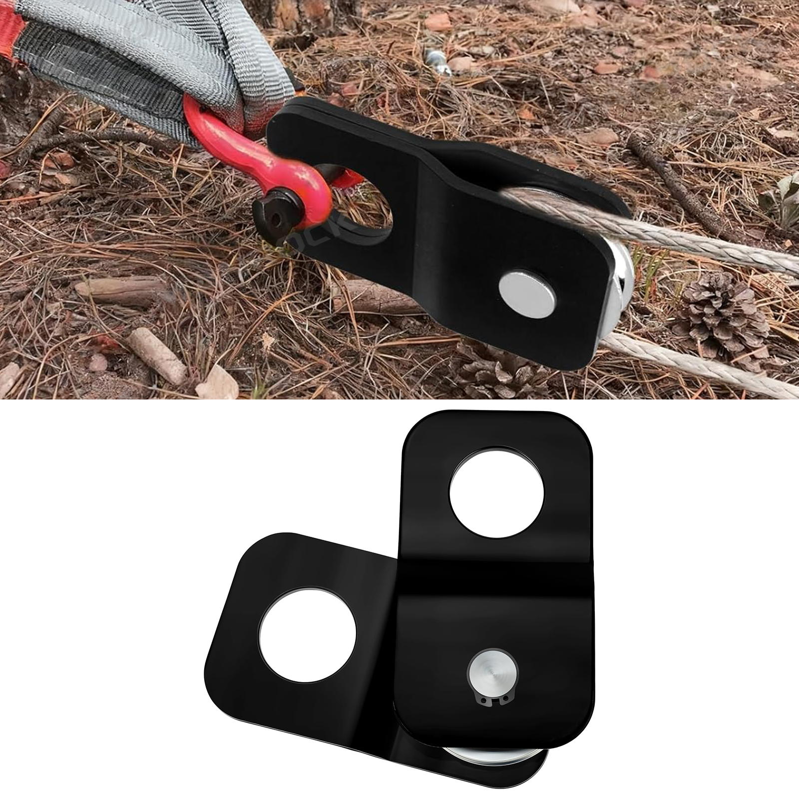 Winch Snatch Block Recovery Pulley 8000 LBS Capacity Universal Fit for UTV / ATV