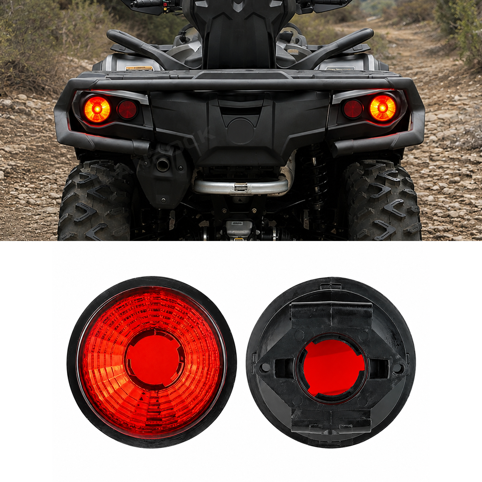 Tail Light Housing Replacement Tail Light Lens Shell for Can-Am  Maverick 1000R / Outlander / Commander / Renegade