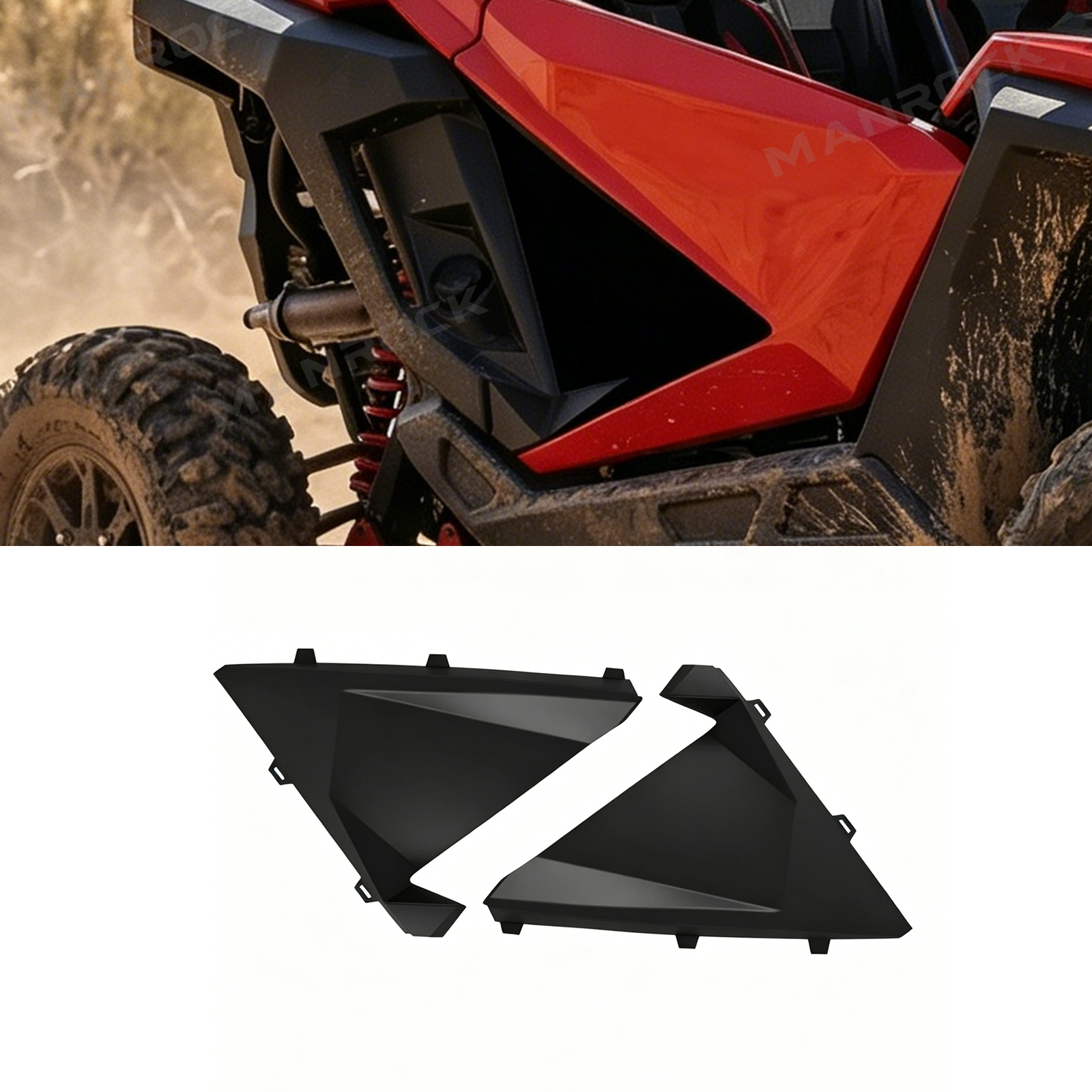 UTV Half Doors Lower Door Panels Inserts 2PCS for Polaris RZR