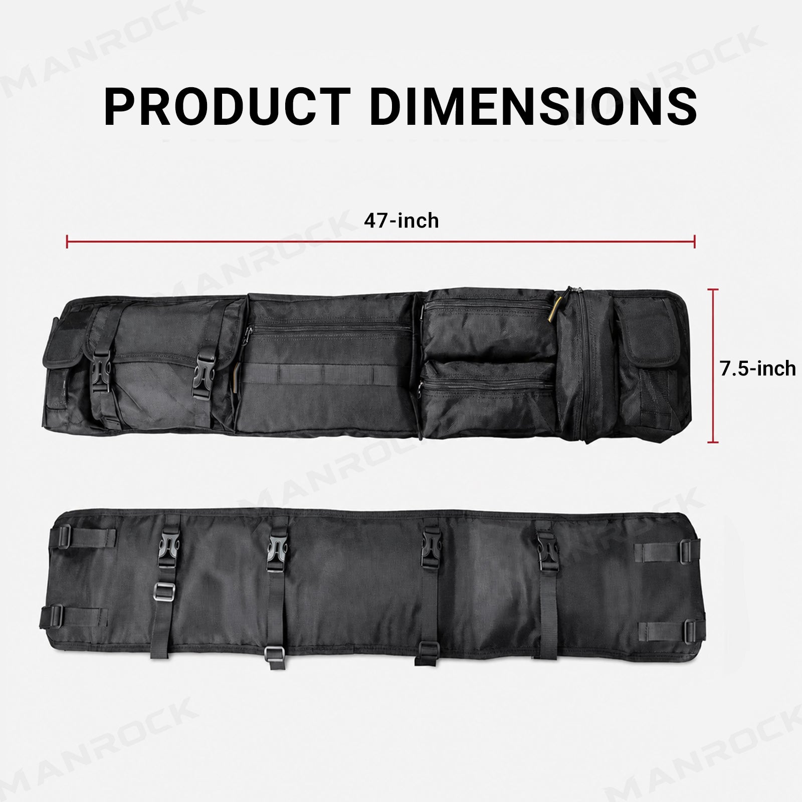 UTV Overhead Storage Bag Roll Cage Organizer Universal Fit for Polaris RZR / Can-Am Maverick X3
