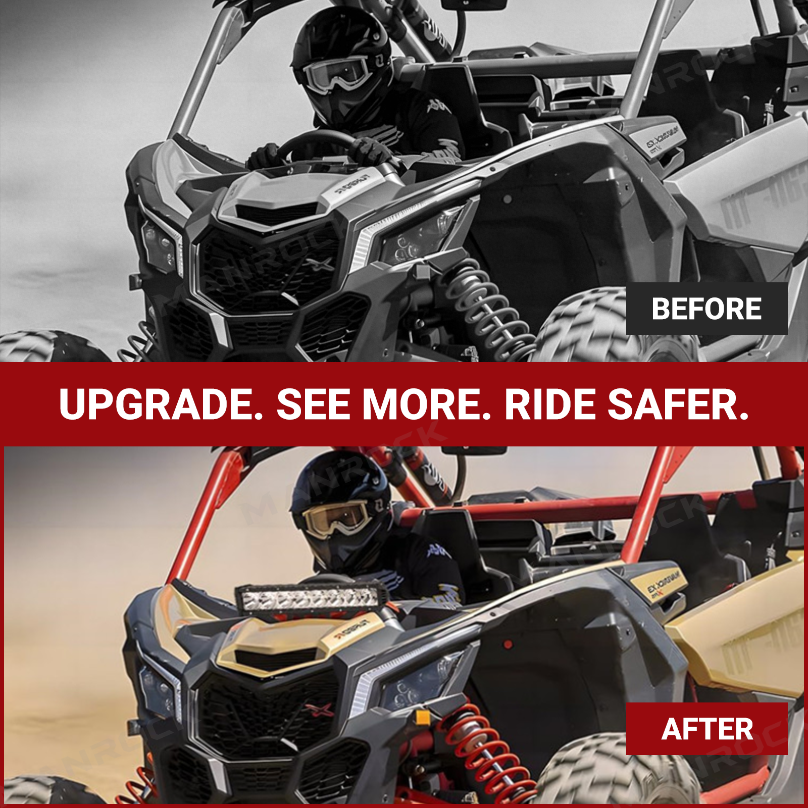 UTV LED Shock Tower Light Bar with Mount Bracket Spotlight for Can-Am Maverick X3