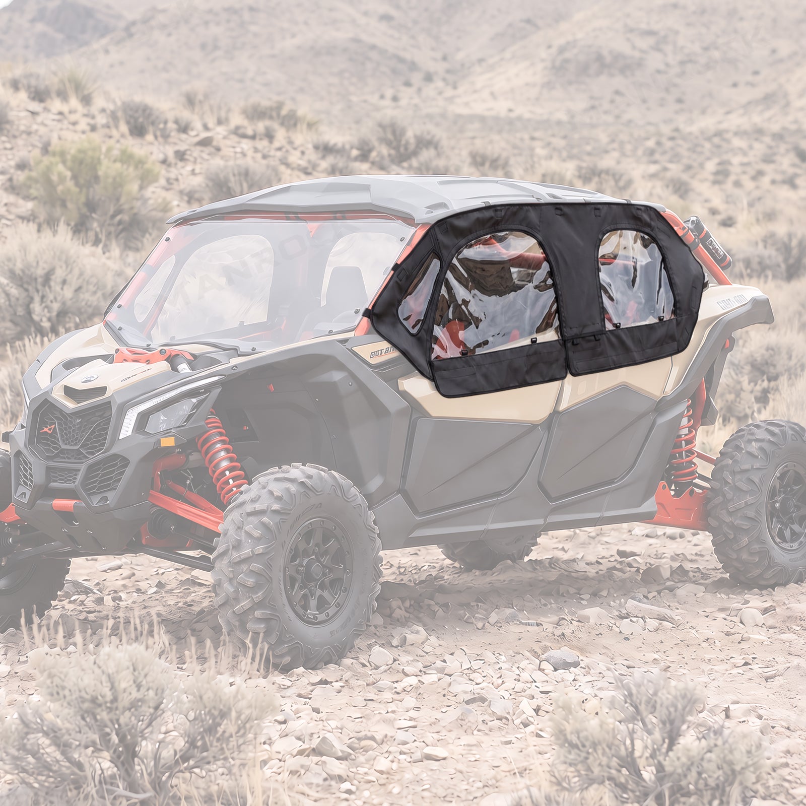 UTV Soft Upper Doors Cab Enclosure Side Windows 2PCS for Can-Am Maverick X3 Max