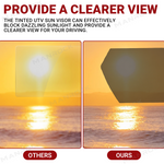 UTV Sun Visor Foldable Anti-Glare Sun Shade Universal Fit for 1.5"-2" Roll Bars