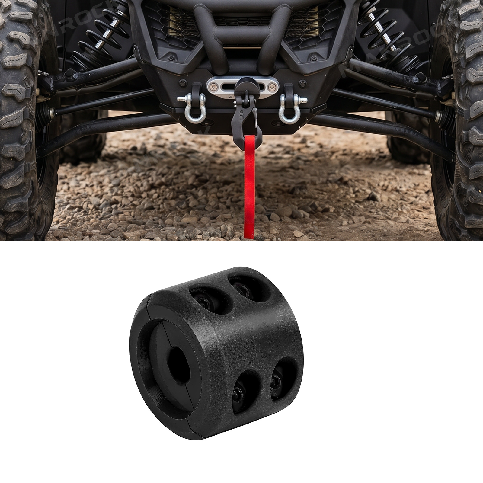 Winch Cable Stopper Rubber Rope Stopper Universal Fit for UTV / ATV