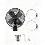 UTV 12V 8" Cooling Fans Adjustable Overhead Fans Universal Fit for 1.57"-2.48" Roll Bars