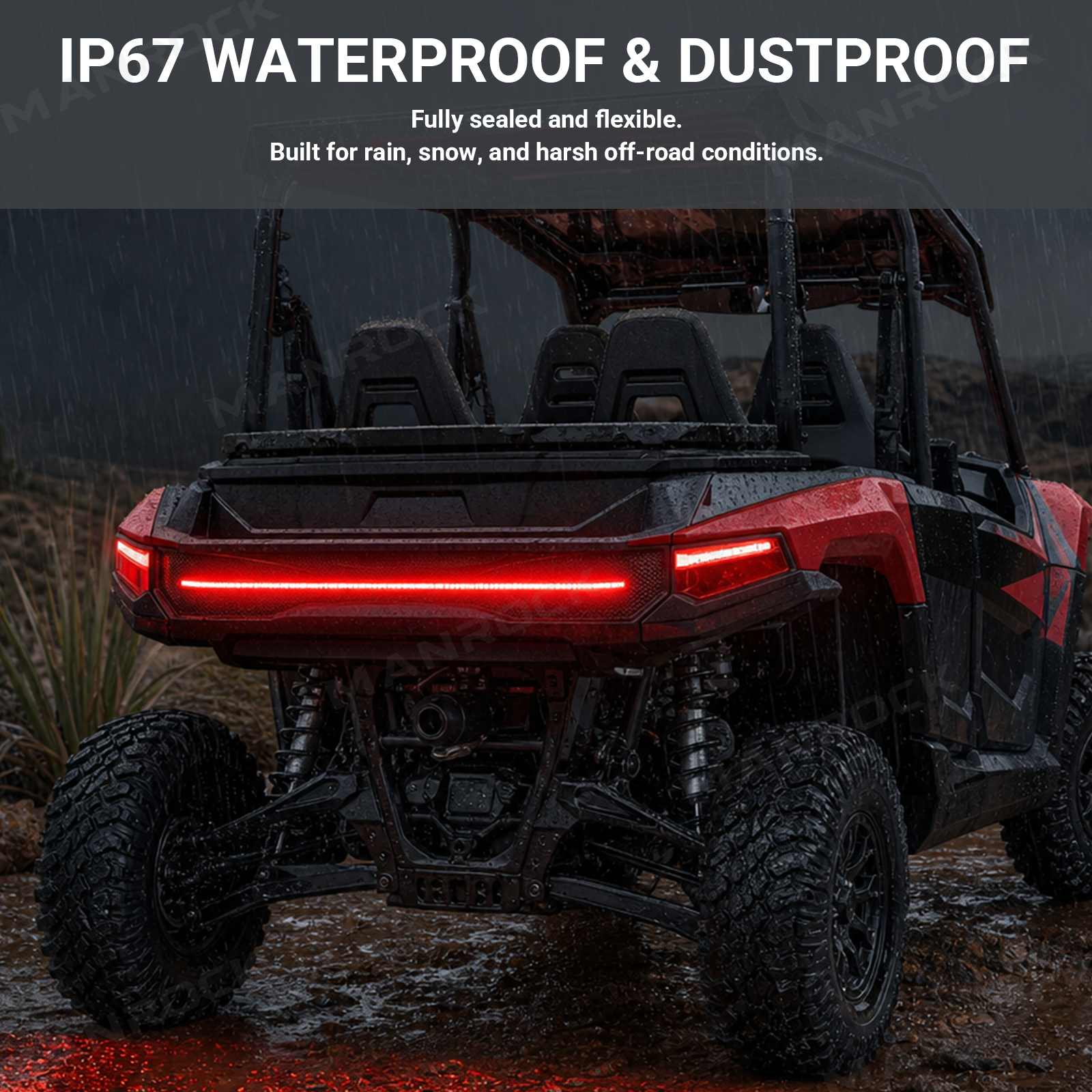 UTV 30" LED Tail Light Bar Strip with Sequential Lighting Universal Fit for Polaris / Can-Am / Kawasaki / Teryx
