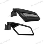 UTV Side Mirrors with LED Turn Signal Light Folding Rear View Mirror with Lights for Can-Am Maverick X3 / X3 Max