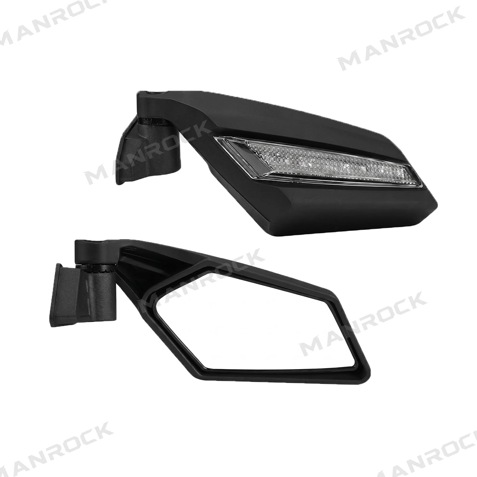 UTV Side Mirrors with LED Turn Signal Light Folding Rear View Mirror with Lights for Can-Am Maverick X3 / X3 Max