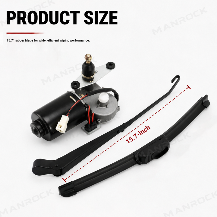 UTV ATV 12V Electric Windshield Wiper Motor Kit Universal Fit for Polaris / Can-Am