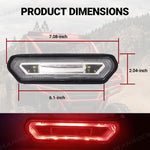 Manrock UTV LED Chase Lights Red Tail Light Bar for 1.75''-2" Roll Bar Universal Fit for Polaris /  Can-Am