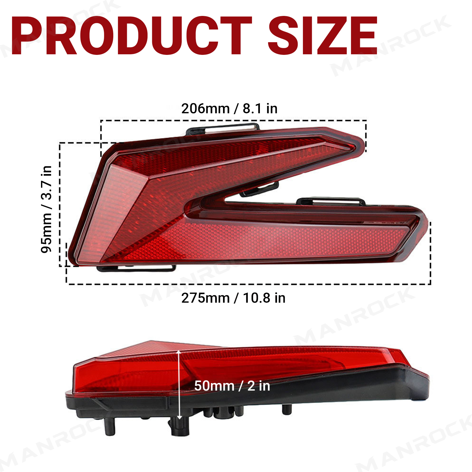 UTV LED Tail Lights Smoked Rear Lights Assembly for Can-Am Maverick X3 / X3 Max