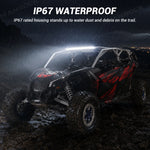 Manrock UTV 31" LED Light Bar with White DRL Spot Flood Combo Beam Universal Fit for 1.5"-2" Roll Bars