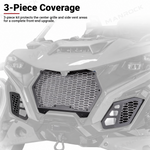 UTV Front Grille Aluminum Mesh Grille Protector Kit for Can-Am Maverick R