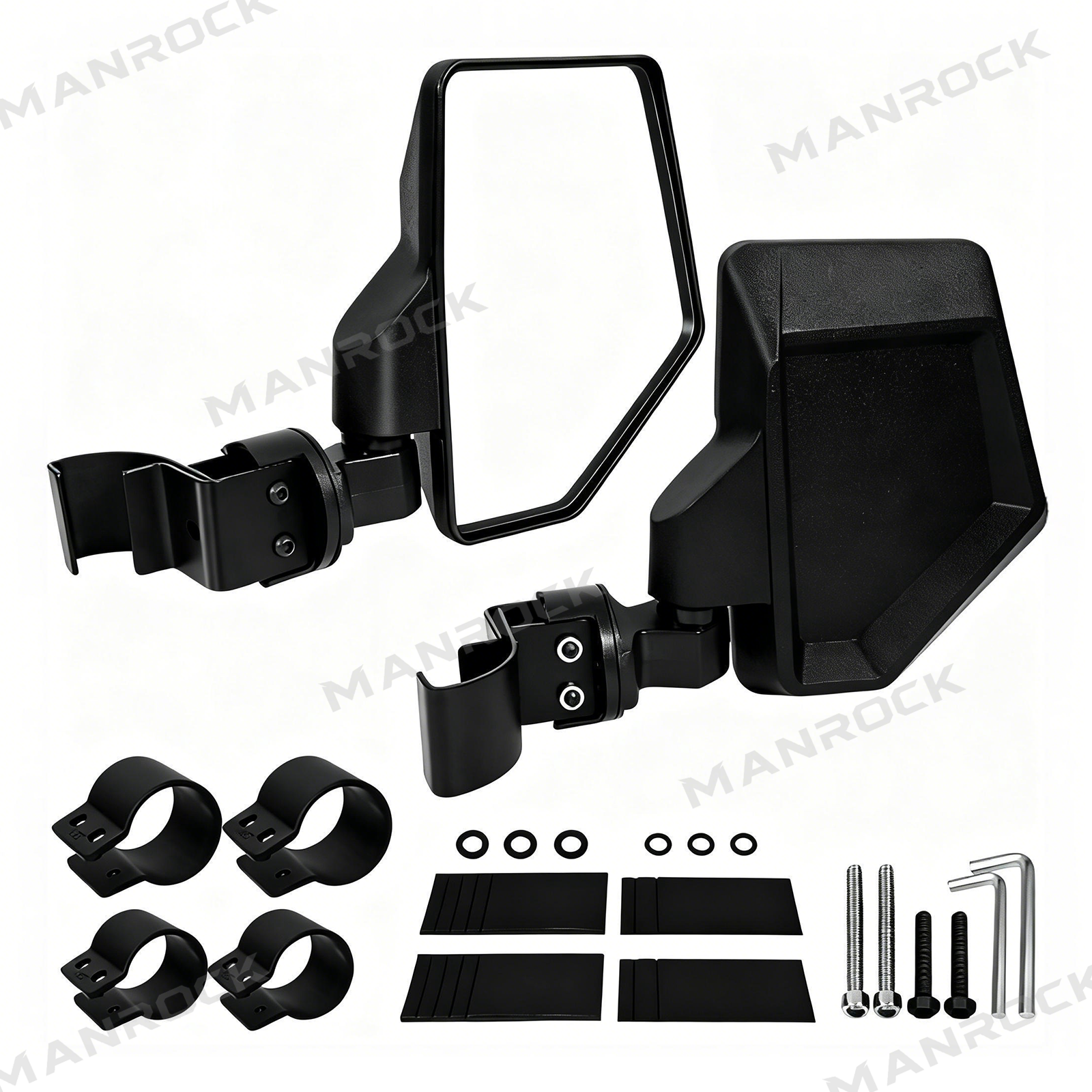 UTV Adjustable Rear Side View Mirrors with 360° Rotation & Telescopic Extension For Polaris / Can-Am / CFMOTO