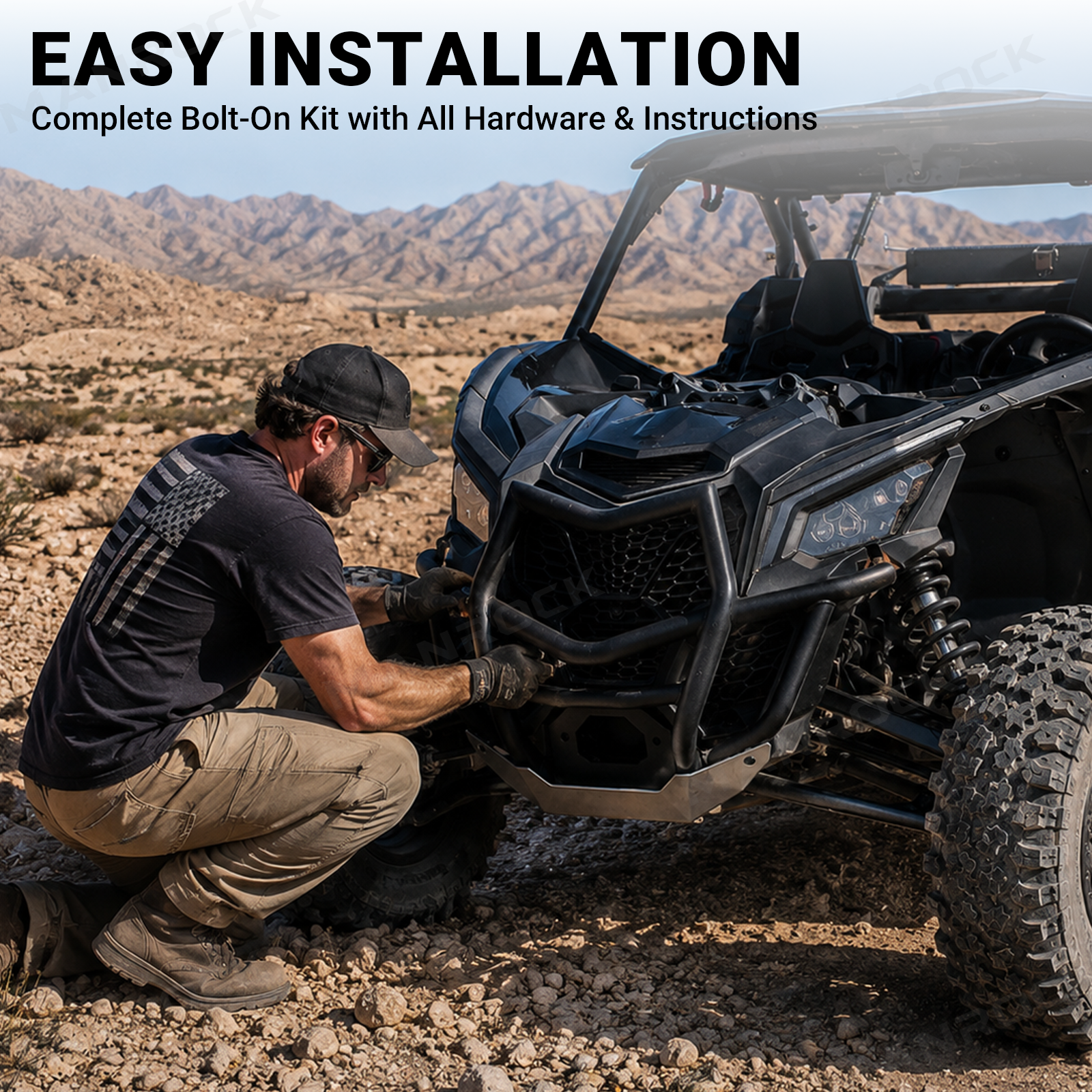 Front Bumper Guard Winch Bumper Protector for Can-Am Maverick X3 Max