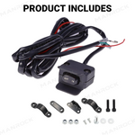 12V Handlebar Winch Switch Rocker Switch Kit Universal Fit for UTV / ATV