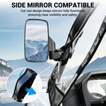 UTV Soft Cab Enclosure Upper Doors with Zipper Side Windows 2PCS for Polaris RZR