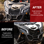 Front Grille Aluminum Radiator Grill Replacement for Can-Am  Maverick X3 / X3 Max