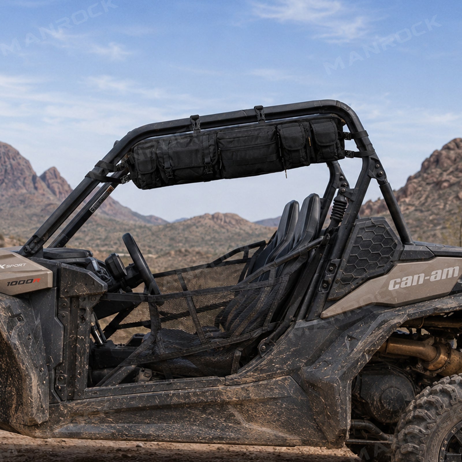 UTV Overhead Storage Bag Roll Cage Organizer Universal Fit for Polaris RZR / Can-Am Maverick X3