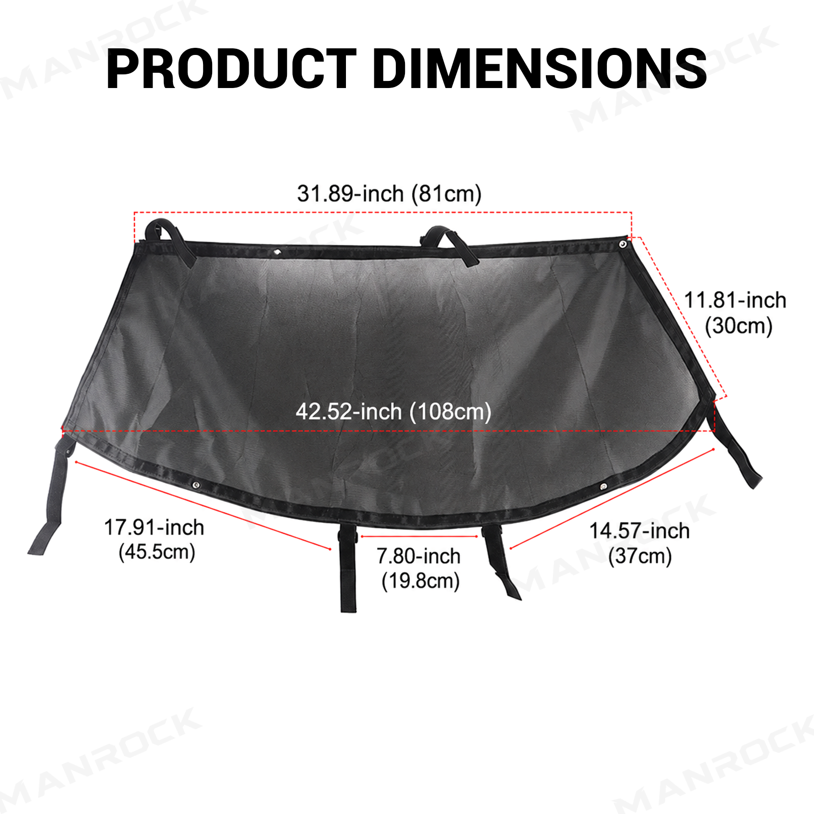 UTV Side Window Nets Mesh Upper Doors Sun Shade 2PCS for Can-Am Maverick X3 / X3 Max
