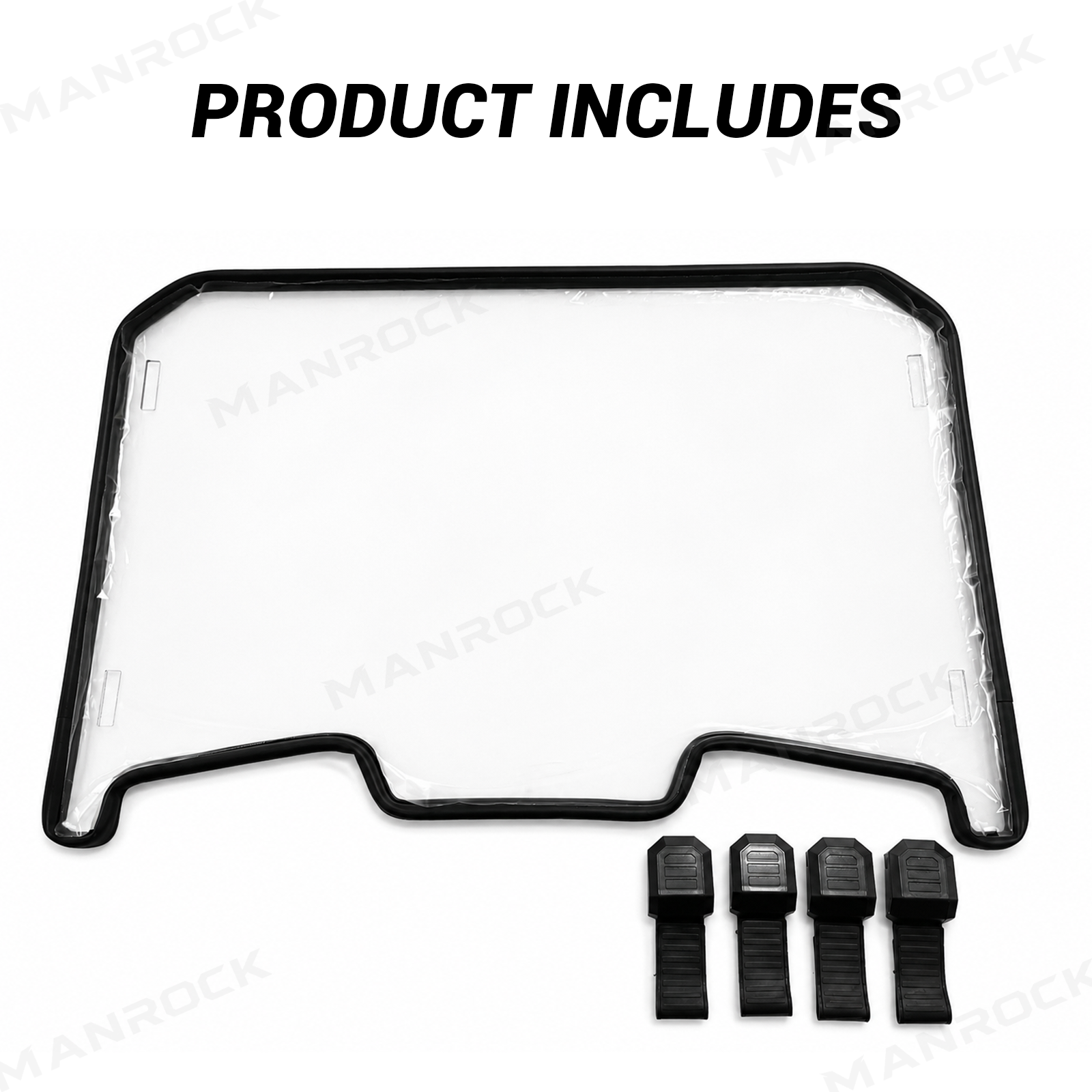 UTV Front Full Windshield Clear Acrylic Wind Deflector for Polaris RZR