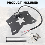 License Plate Frames with Light Rear License Plate Bracket Holder Universal Fit for UTV