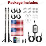 UTV / ATV Whip Lights RGB LED Flag Pole Light Universal Fit for Polaris / Can-Am