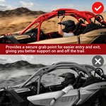 Roll Bar Grab Handles for Polaris/ Can-Am/ UTV, Universal Fit for 1.5"–1.75" Roll Bars