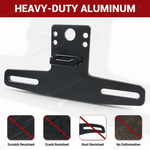 LED License Plate Holder with Light License Plate Bracket Universal Fit for UTV / ATV