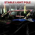 UTV Flag Mount Adjustable Whip Light Mount Universal Fit for 1.75"-2" Roll Bars